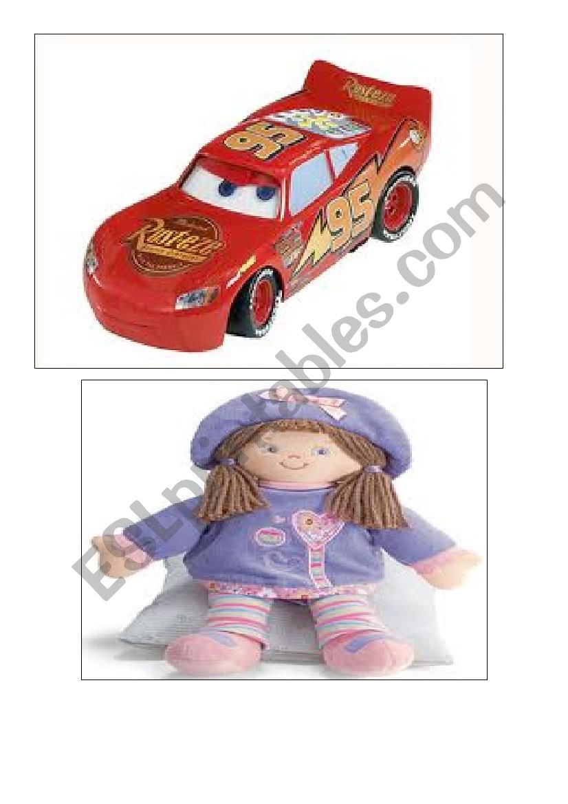 toy cards worksheet