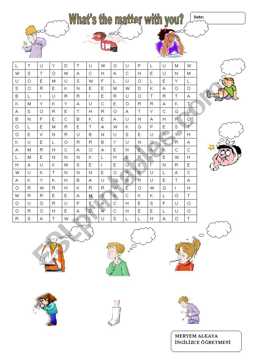 diseases  worksheet