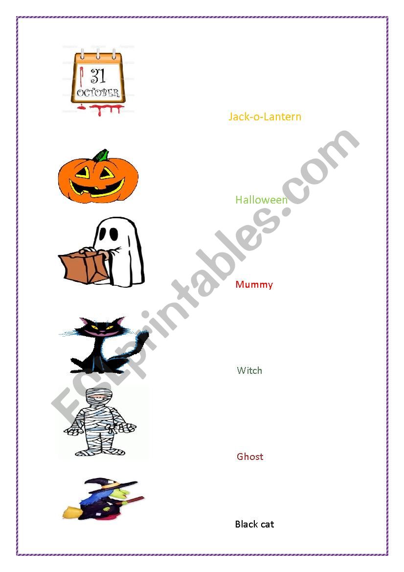 Halloween worksheet