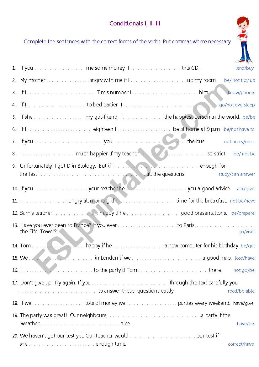 Conditional Clause. worksheet