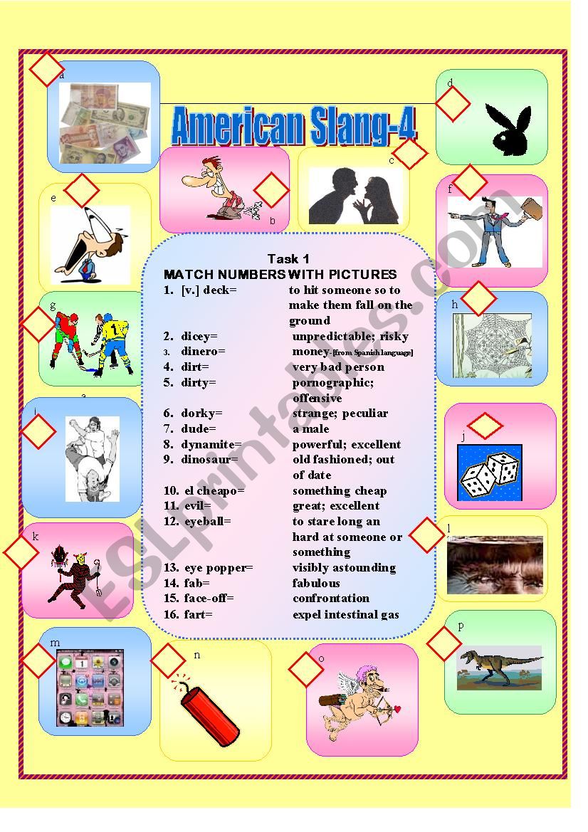 American Slang-4 worksheet