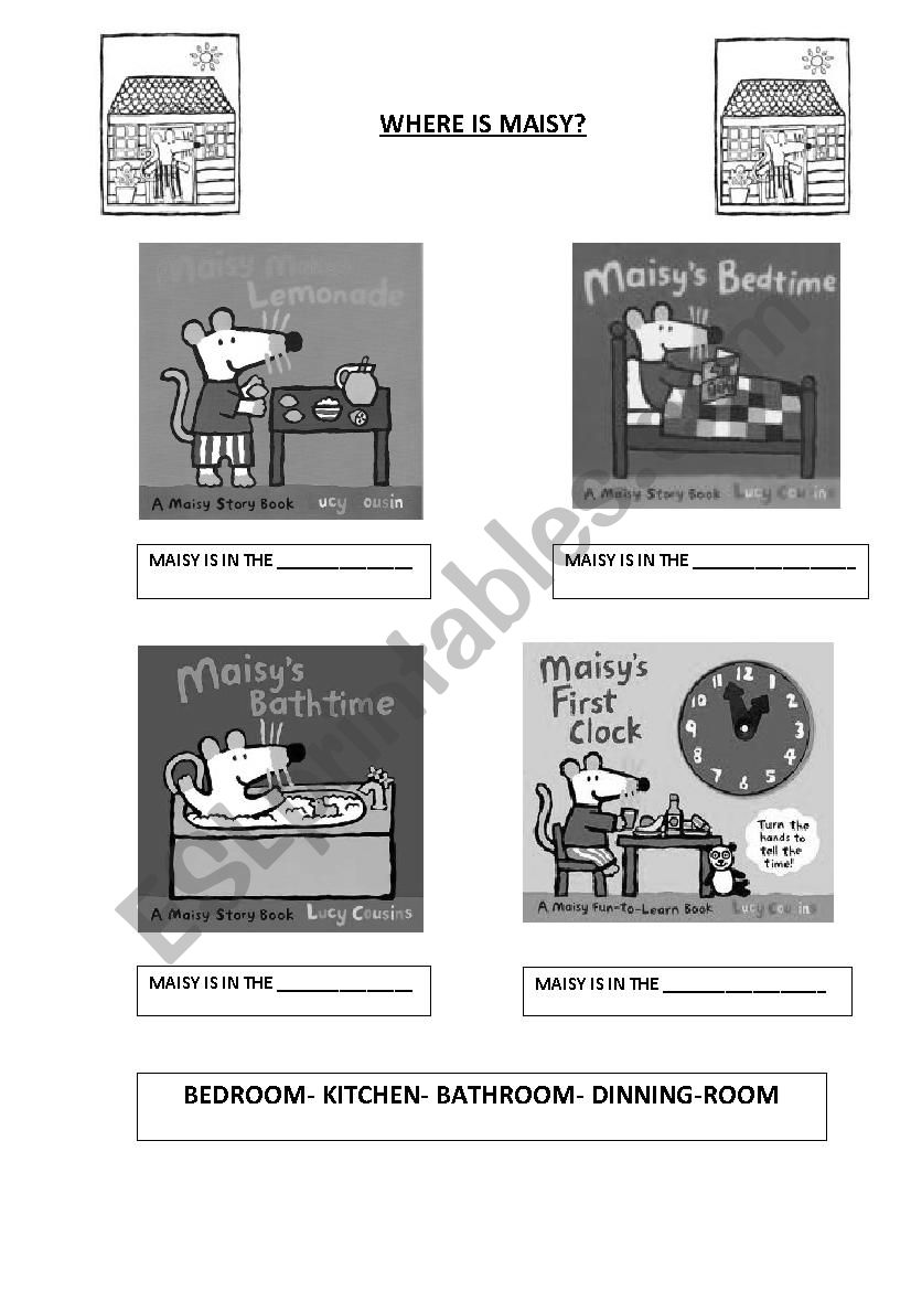 Where is maisy? worksheet