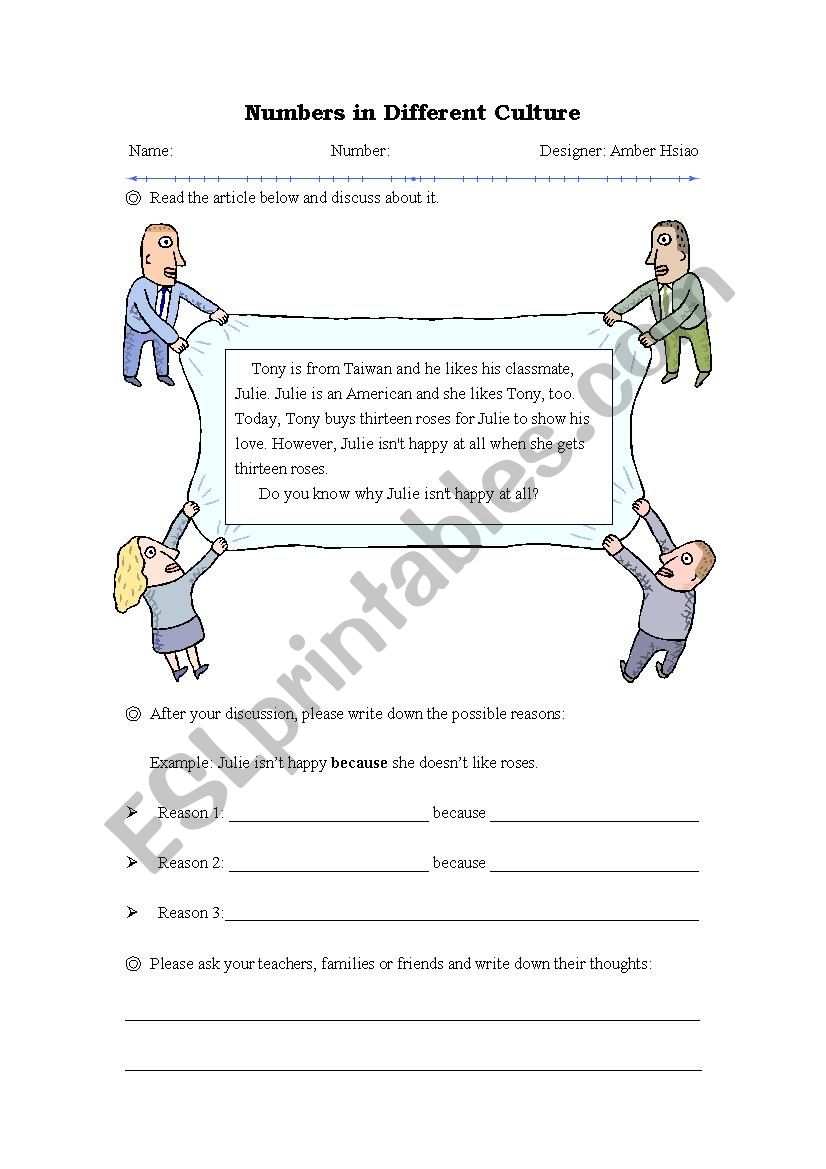 Numbers in Different Cultures worksheet