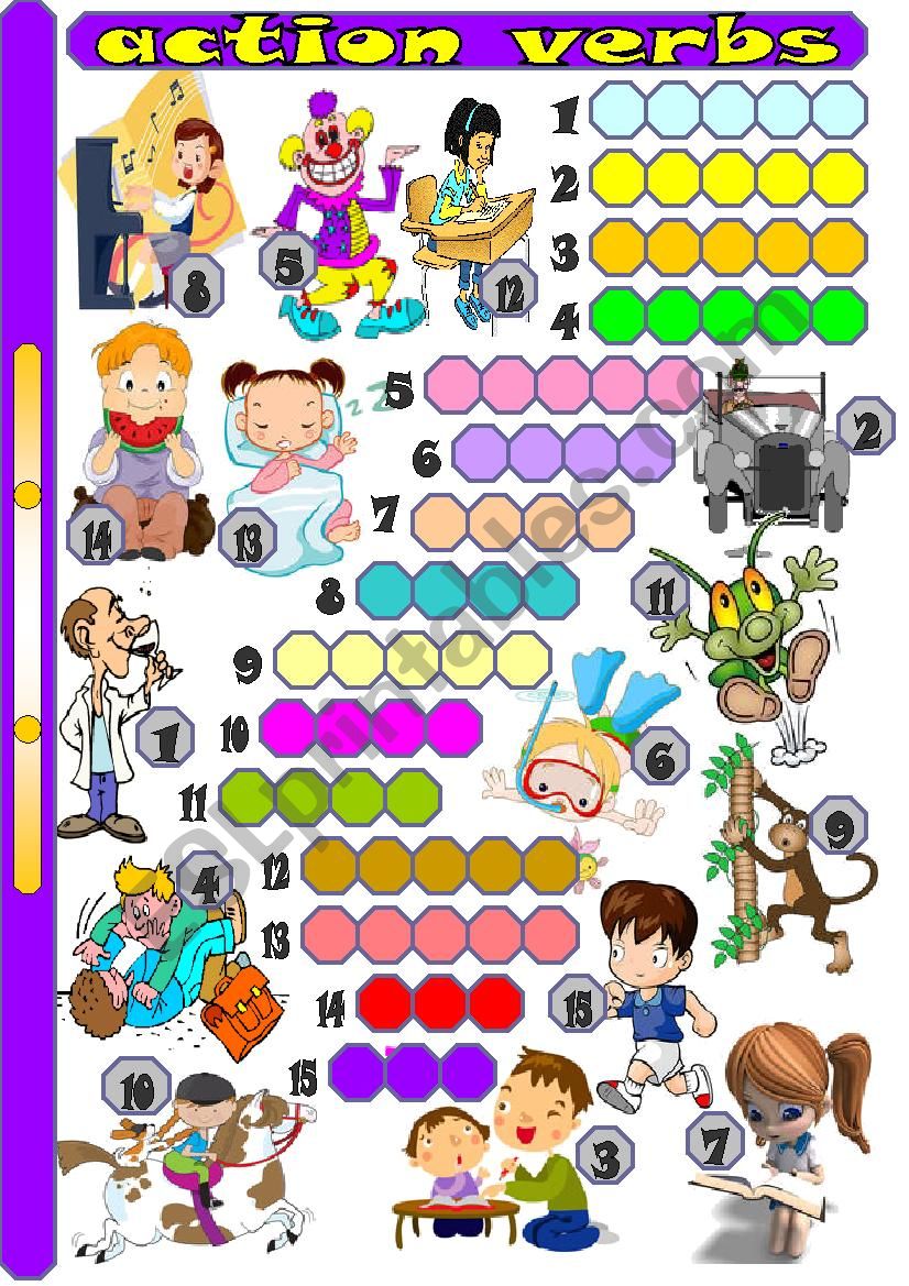 action verbs (1) worksheet