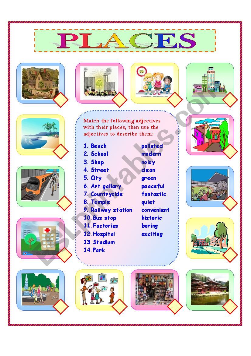 Places worksheet