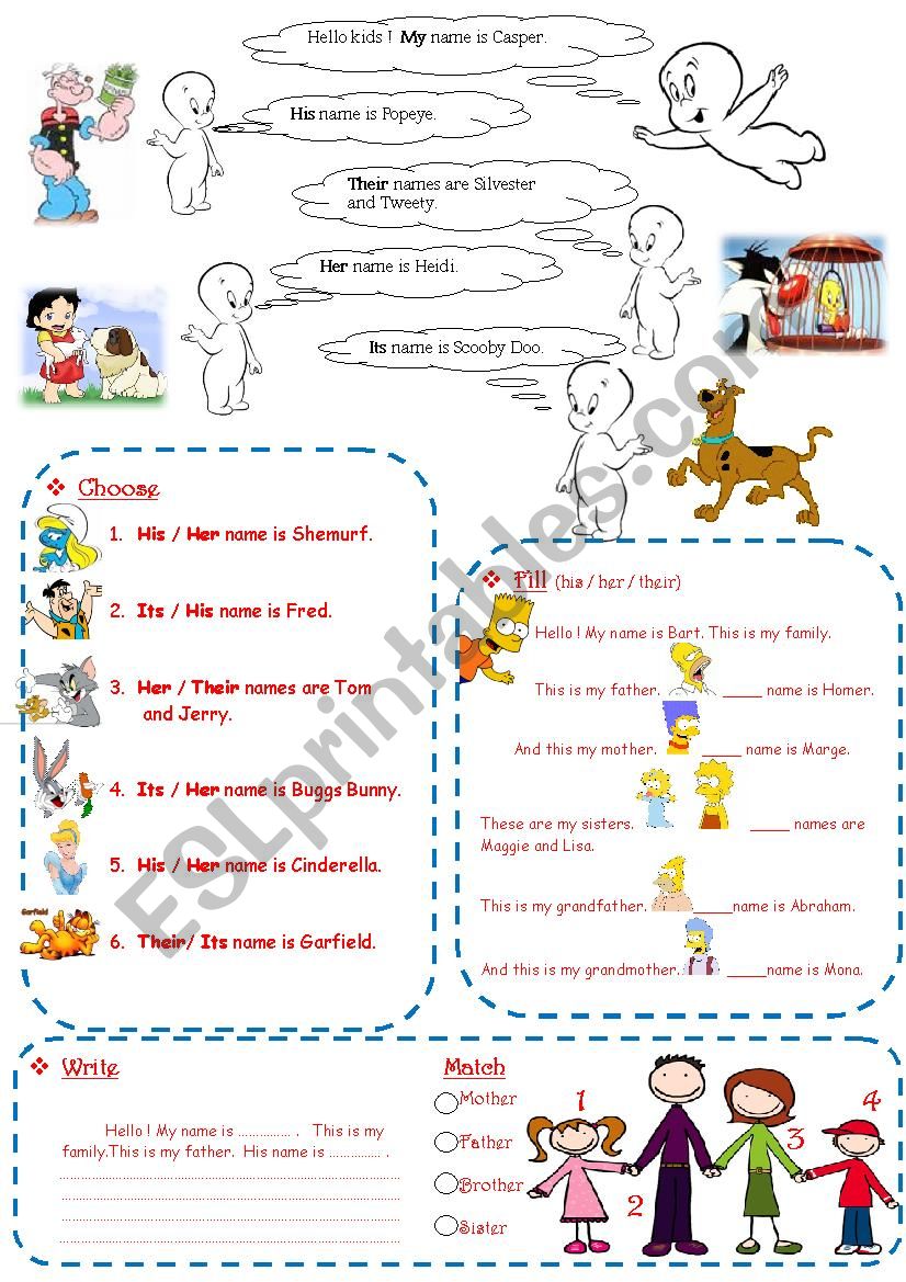 Possesive Adjectives worksheet