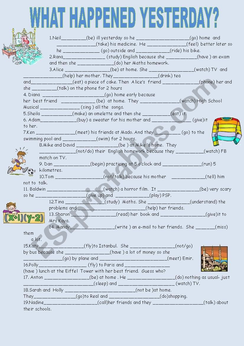 WHAT HAPPENED :) worksheet