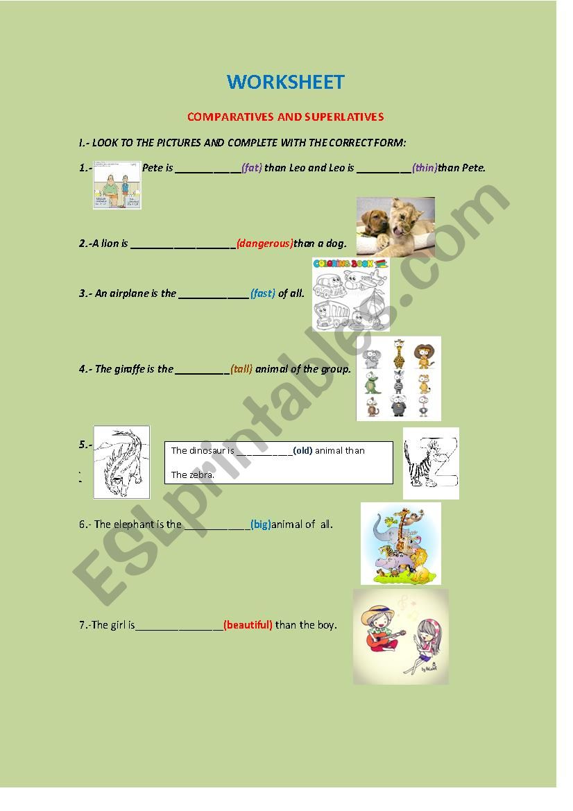  Comparatives and Superlatives