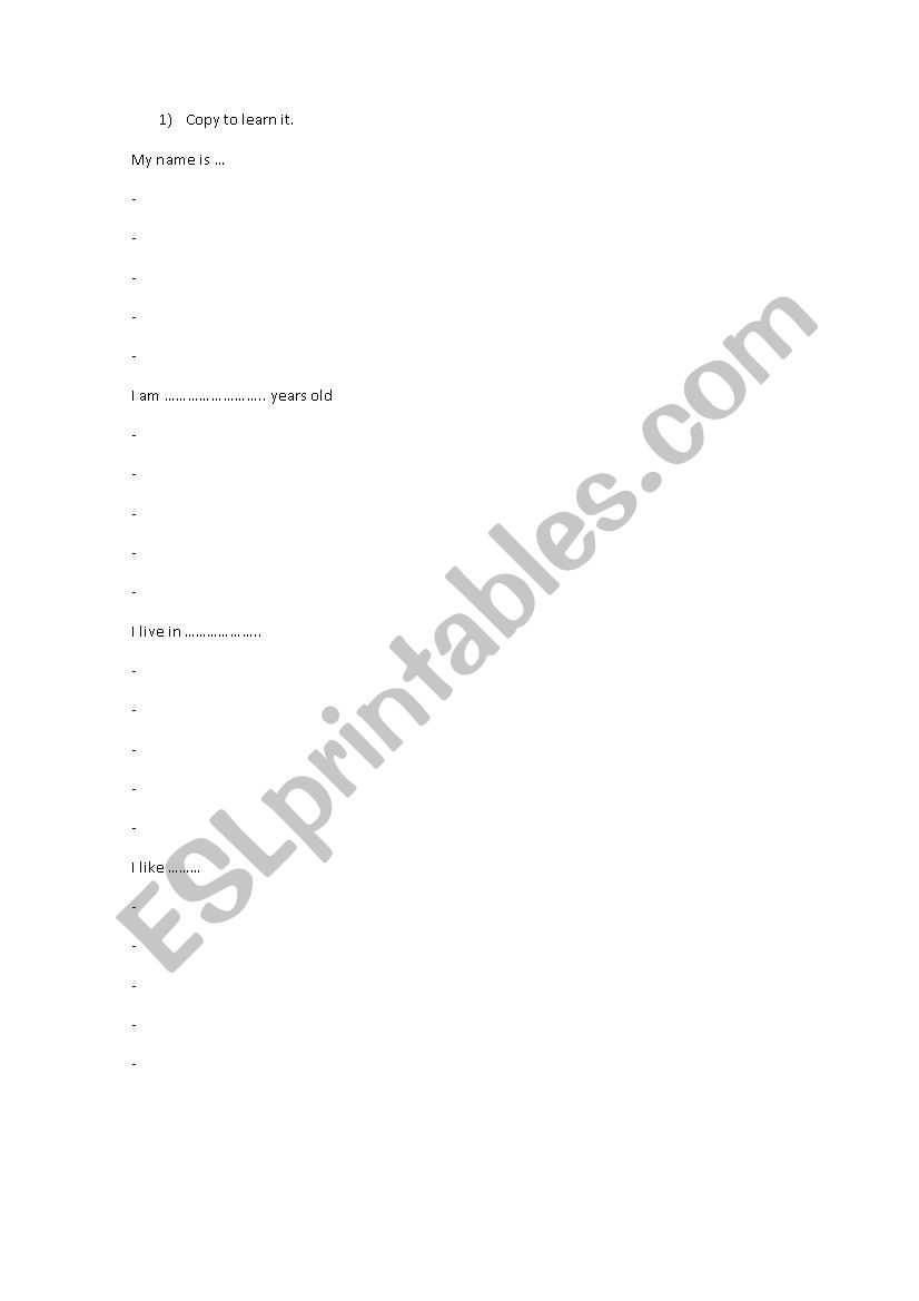 Basic sentences worksheet