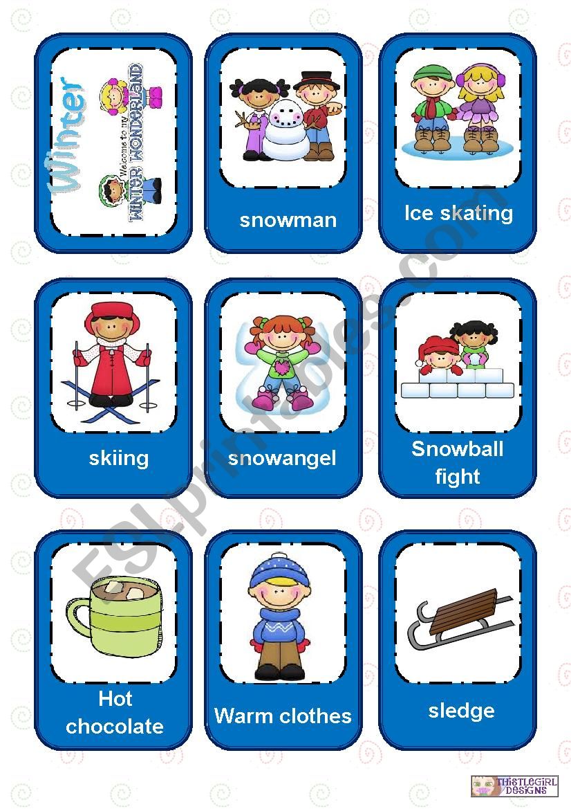 Seasons Flashcards - Part 2 - Winter