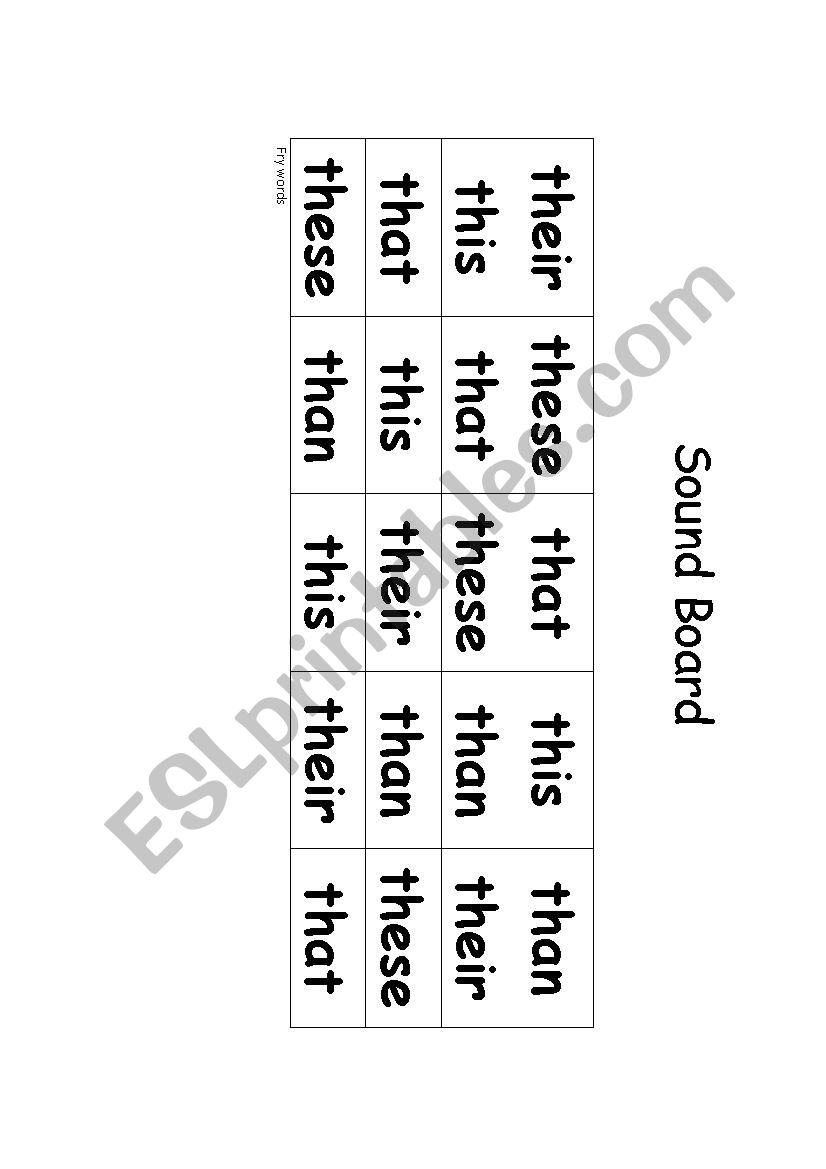 Sound Board  part 1 worksheet