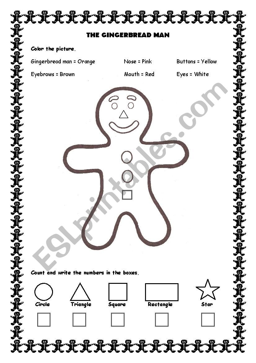 The Gingerbread Man worksheet
