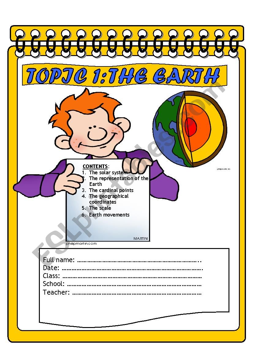 EARTH PART 1 lesson plan worksheet