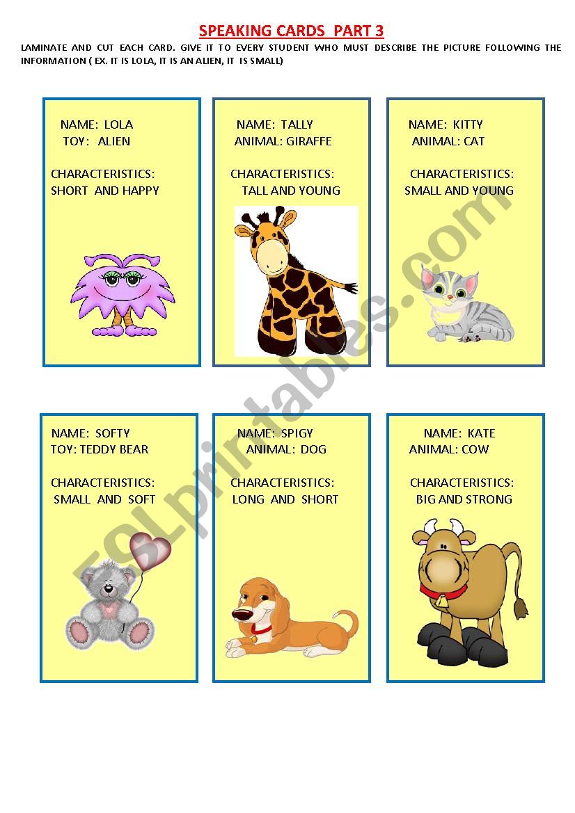speaking cards for young learners (3/3)