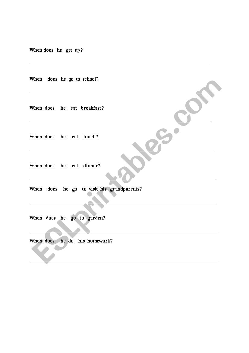 question form of present simple tense