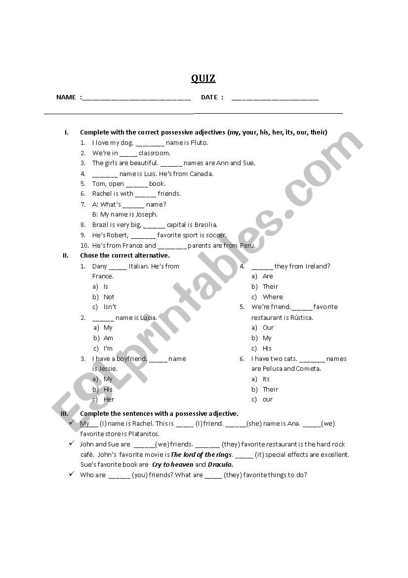 Review worksheet