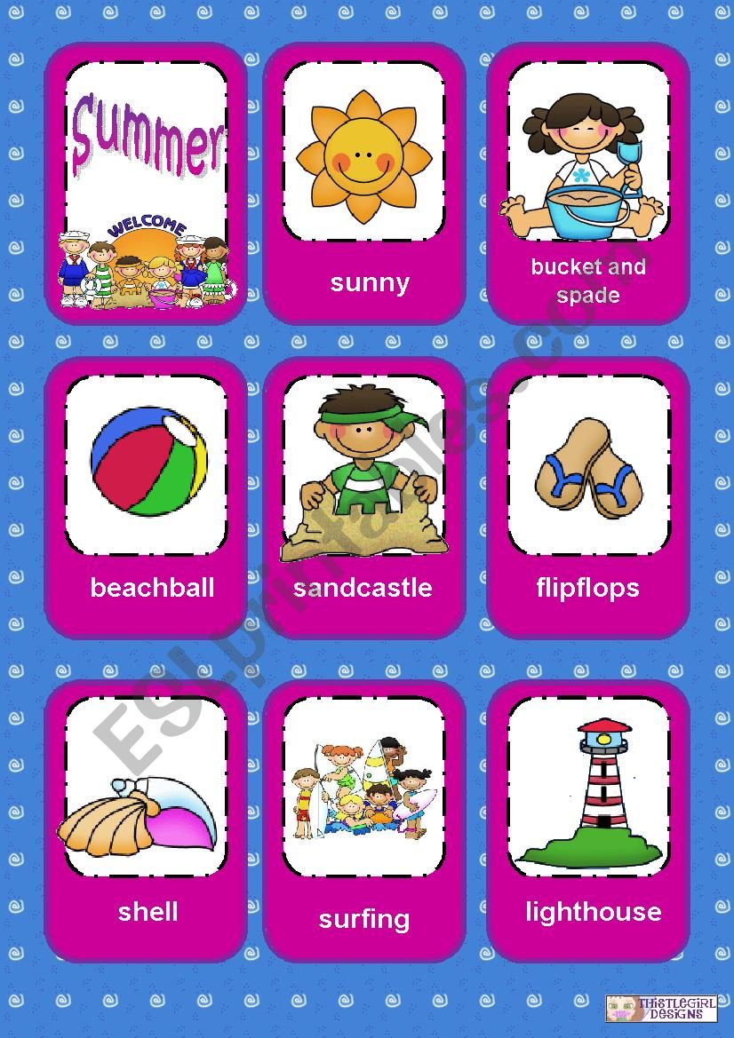 Seasons Flashcards - Part 4 - Summer