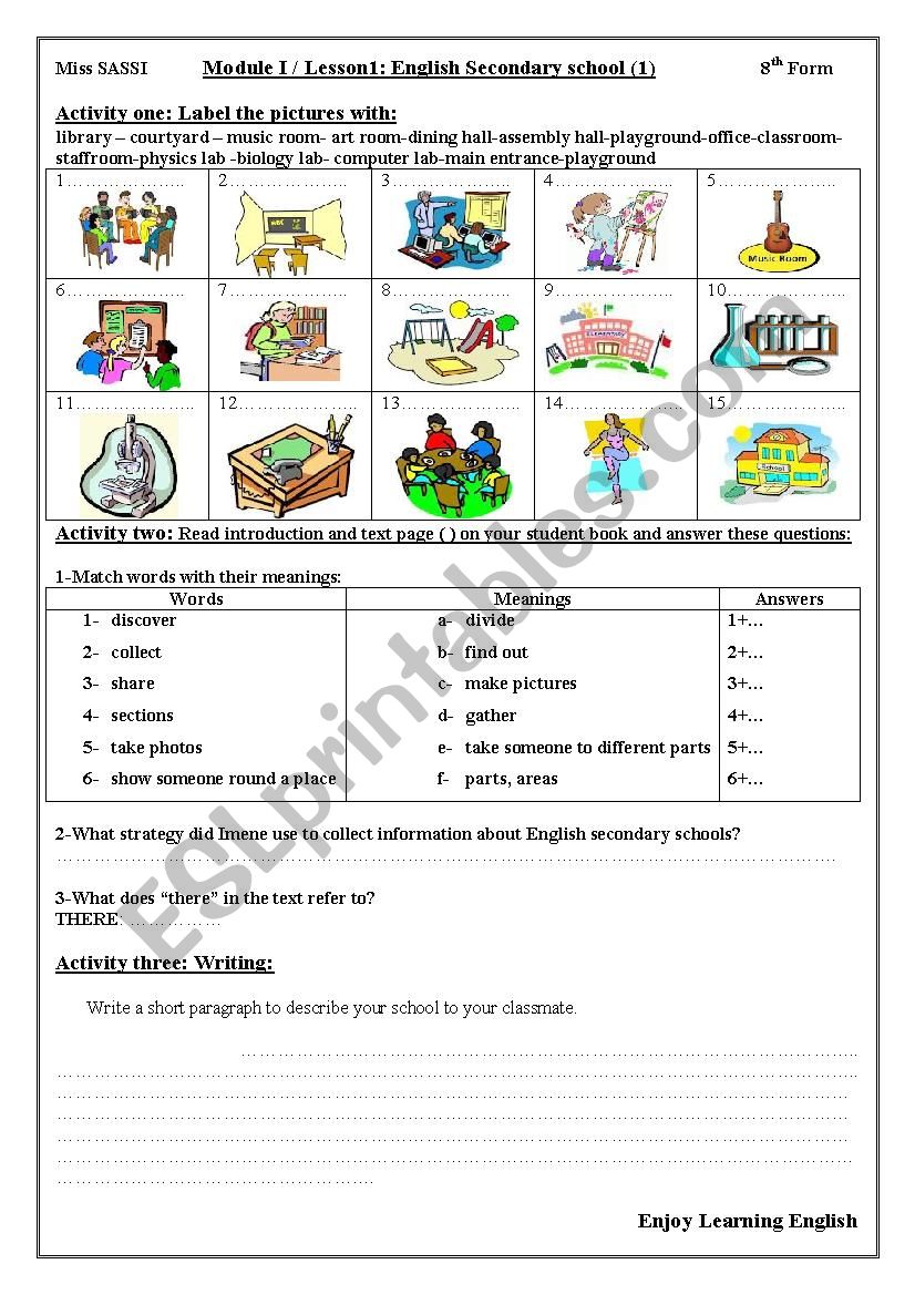 Module 1/lesson1 worksheet