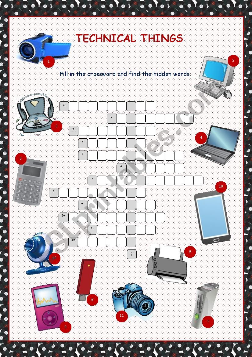 Technical Things Crossword Puzzle