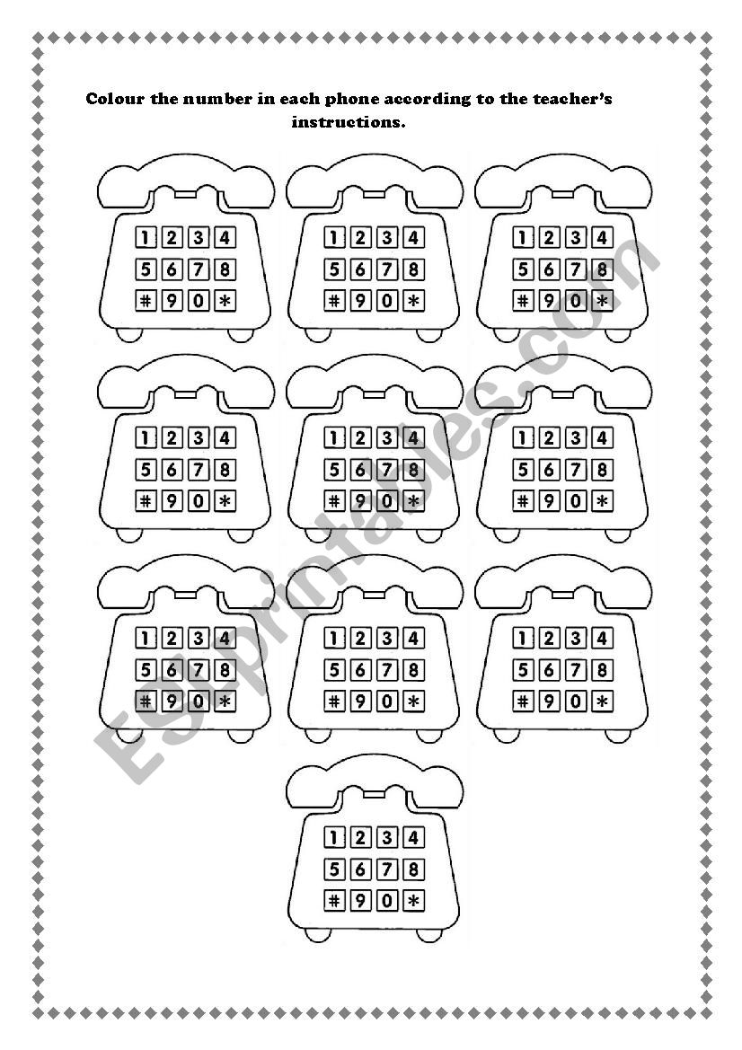 Numbers 1-10 worksheet