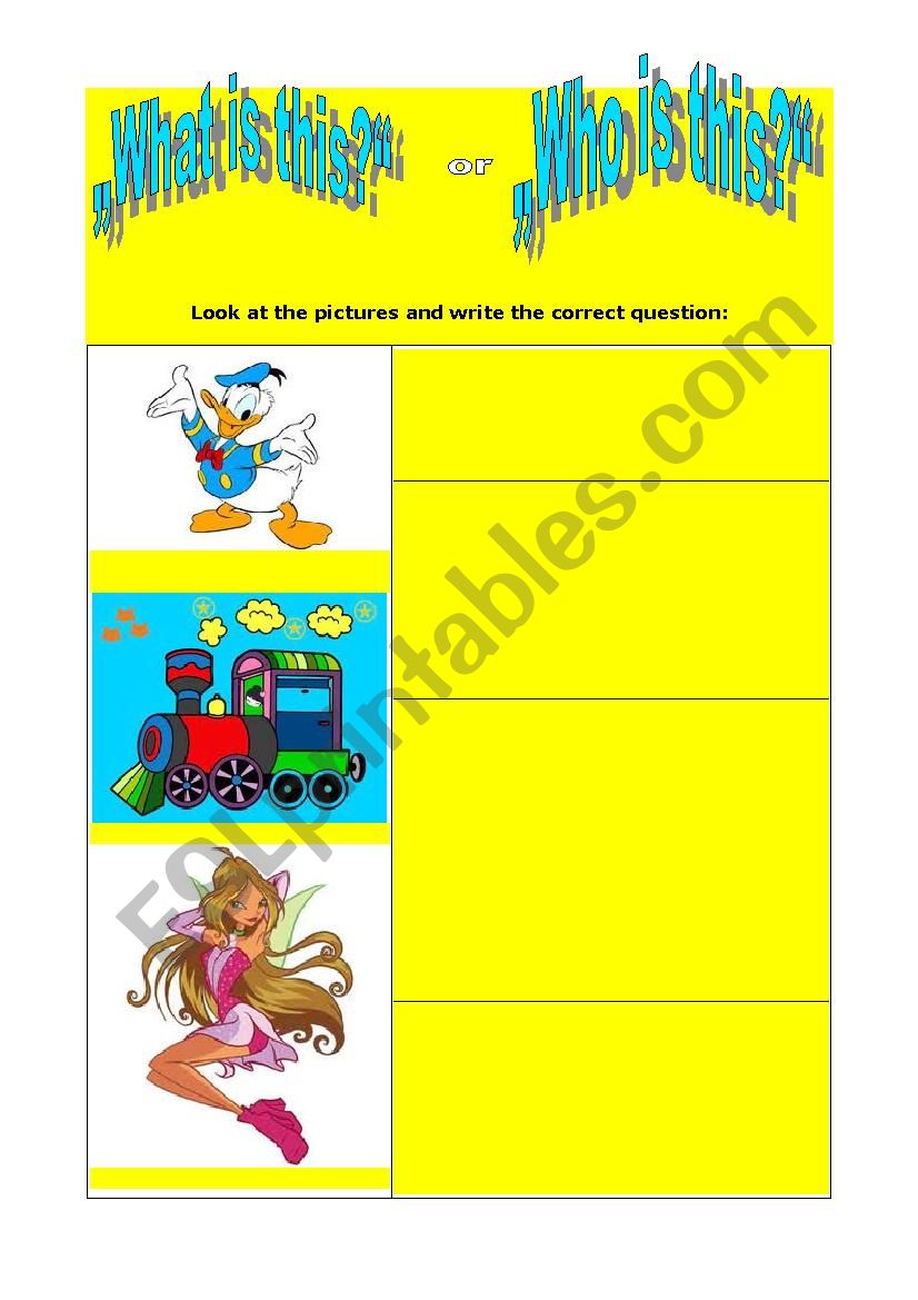 WhoÂ´s?-WhatÂ´s? worksheet