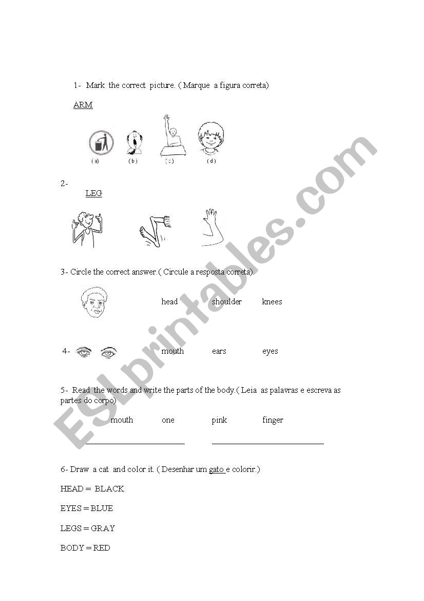 test worksheet
