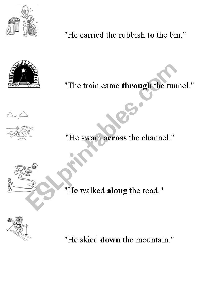 preposition of movement - presentation