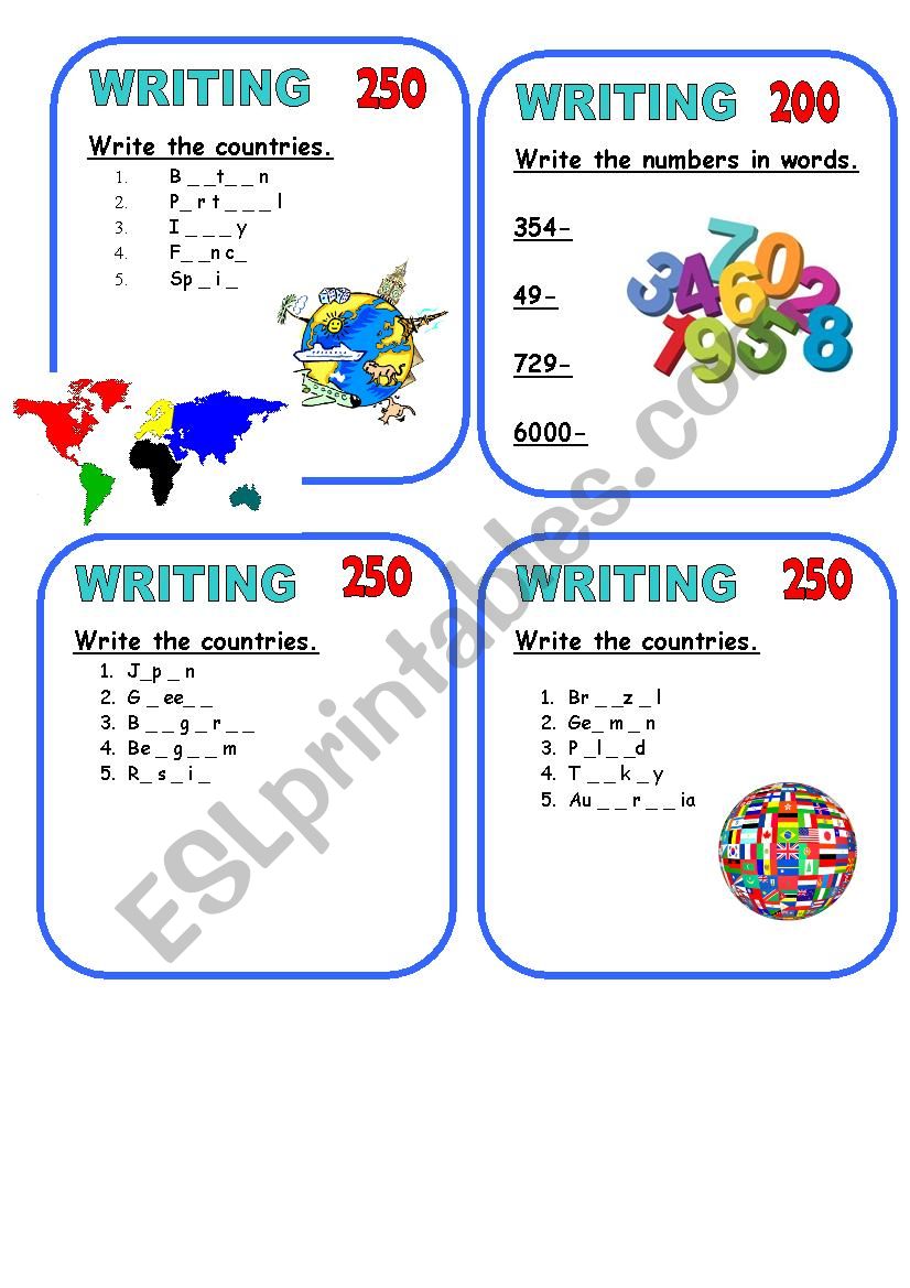 GAME WITH A DICE 3 worksheet