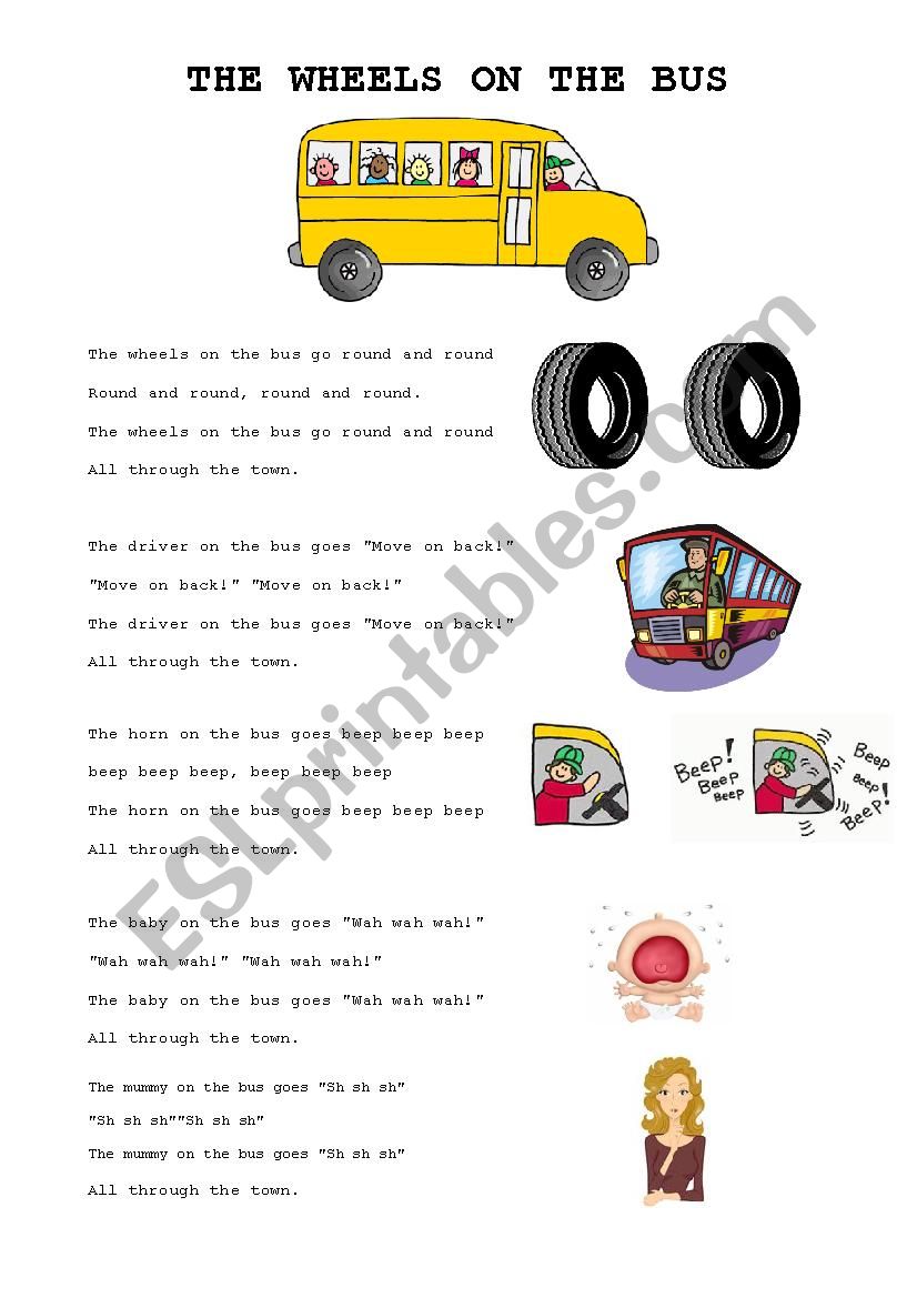 Song: The wheels on the bus (+ activity)