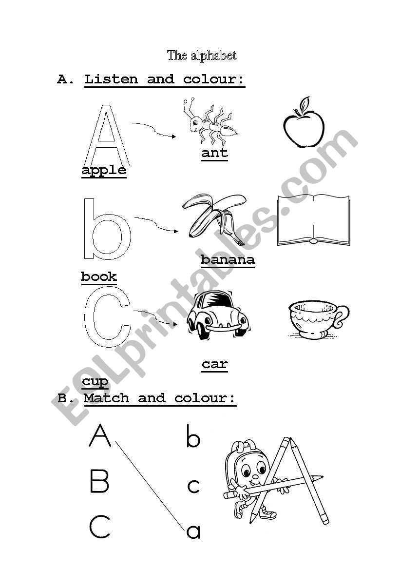 The Alphabet worksheet