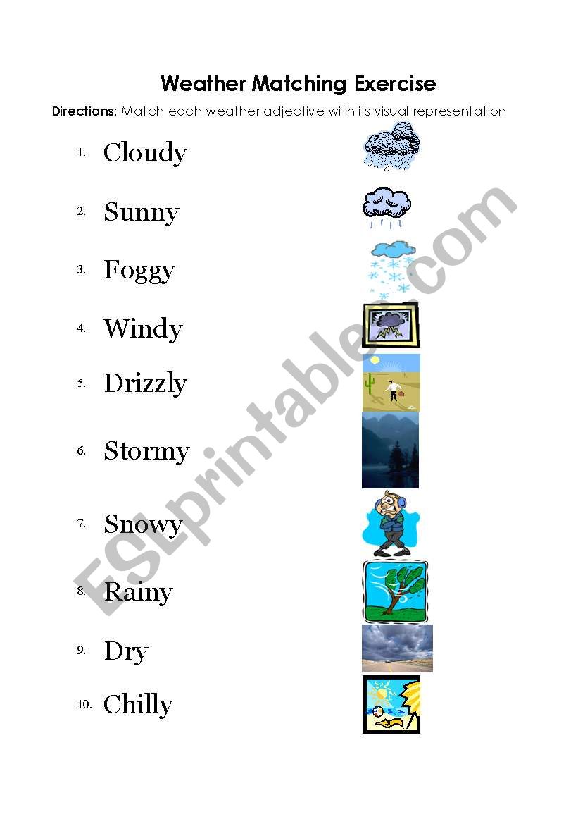 Simple Weather Matching Exercise