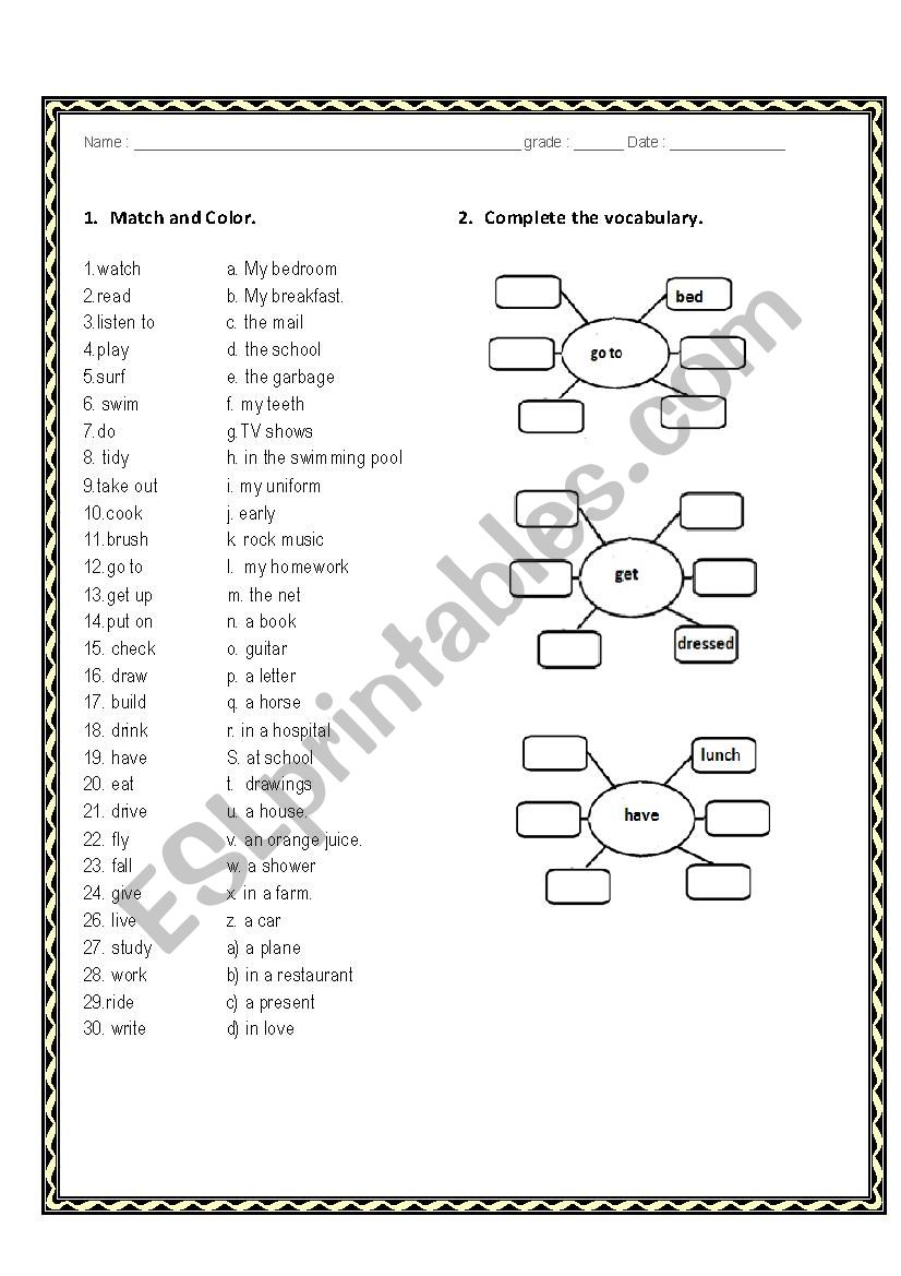 Tenses review worksheet