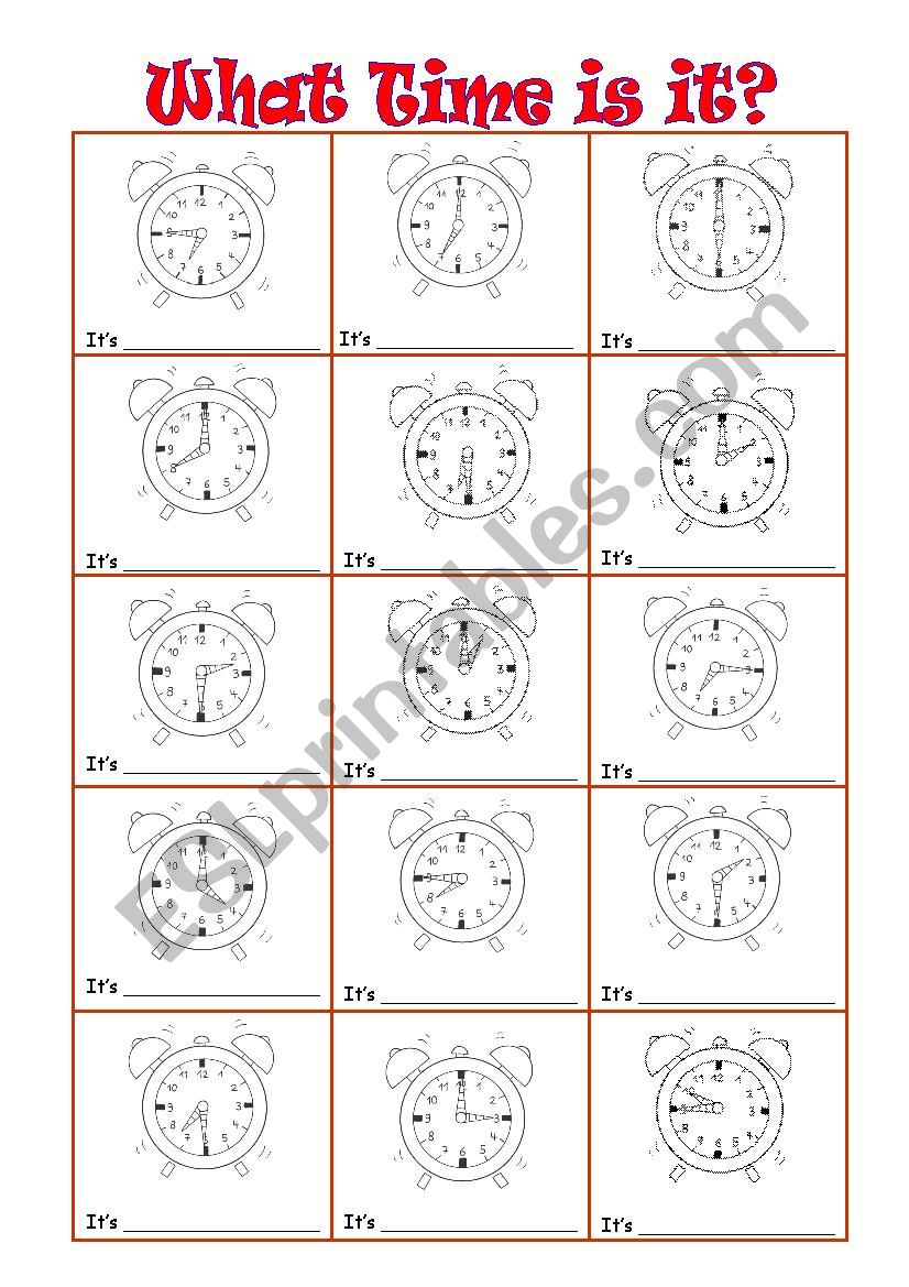 What Time is it? worksheet