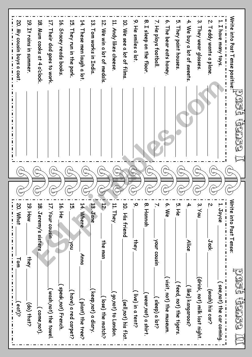 past simple worksheet