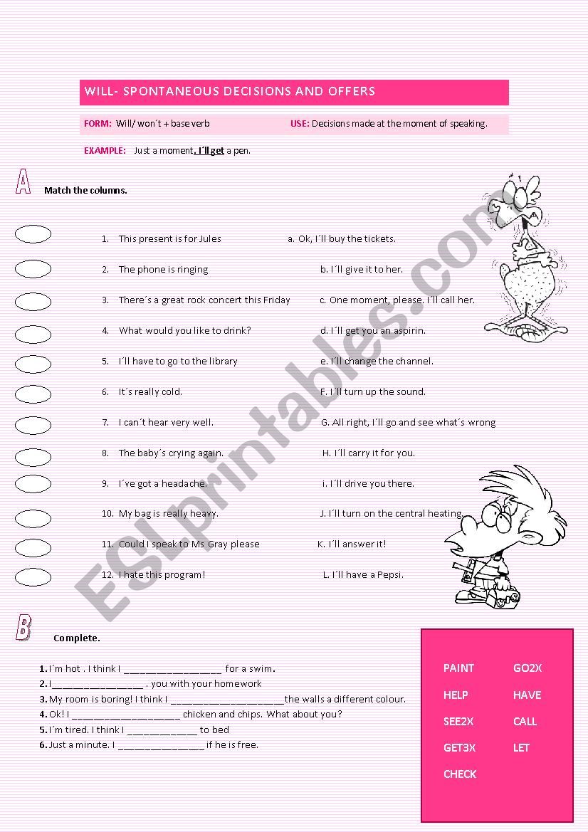 Will  worksheet