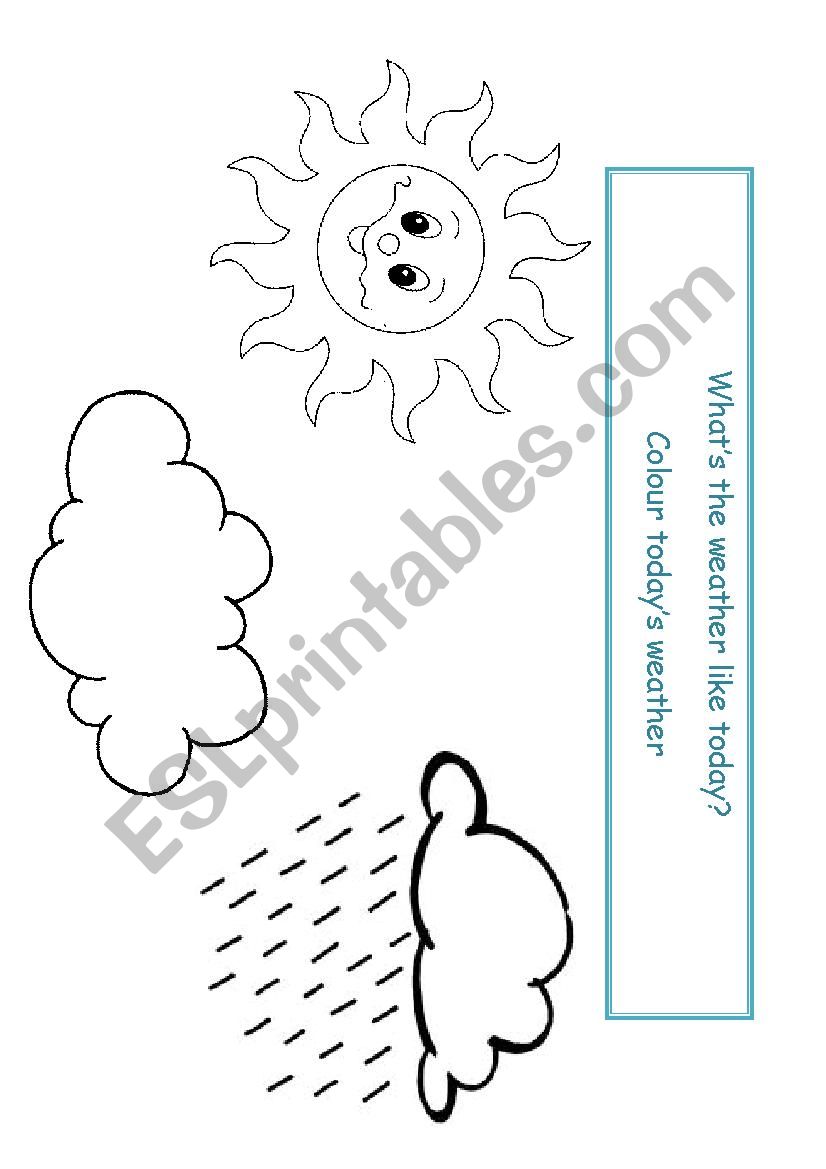 Colour todays weather worksheet
