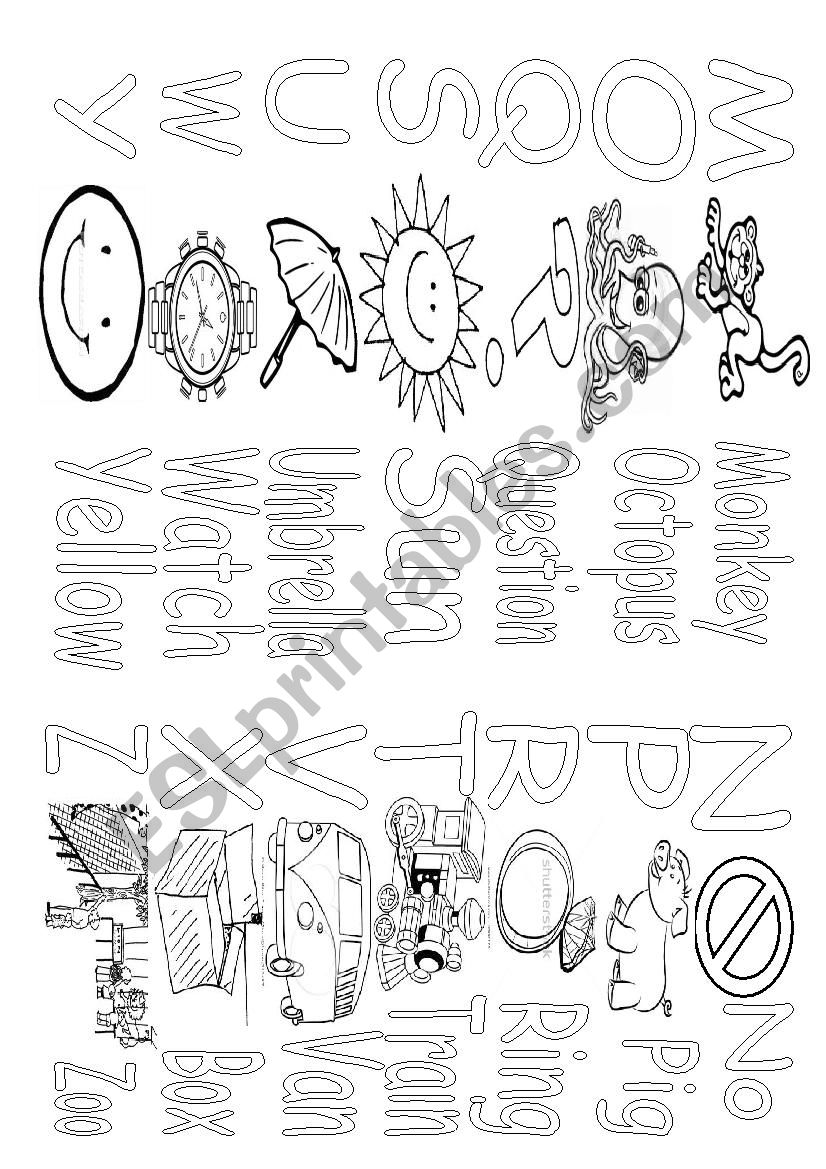 ALPHABET M-Z worksheet