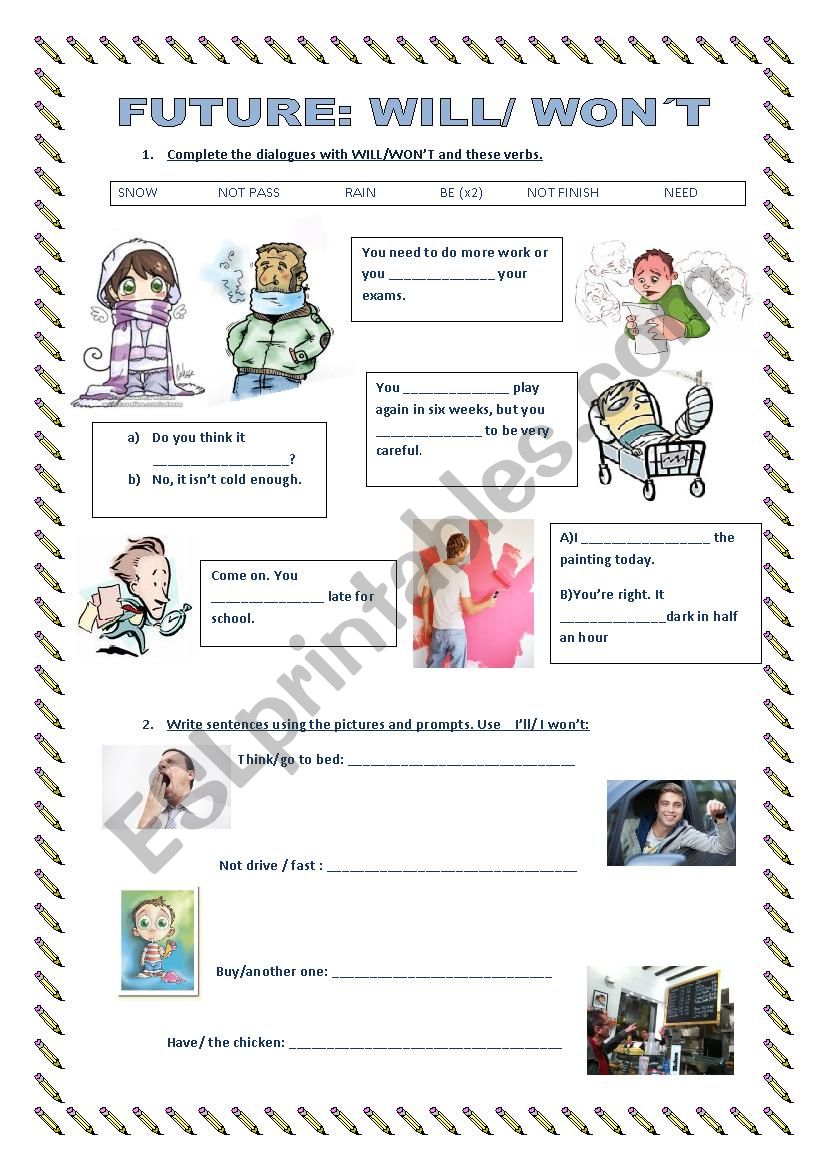WILL OR WONT? worksheet