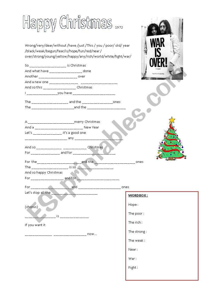 So this is Christmas worksheet