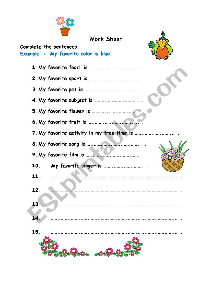 food vocabulary worksheet