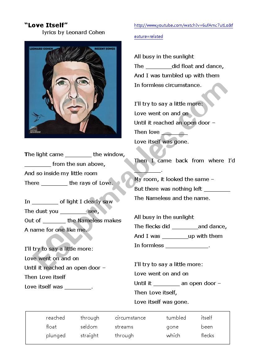 Love Itself - Leonard Cohen - Listening Activity