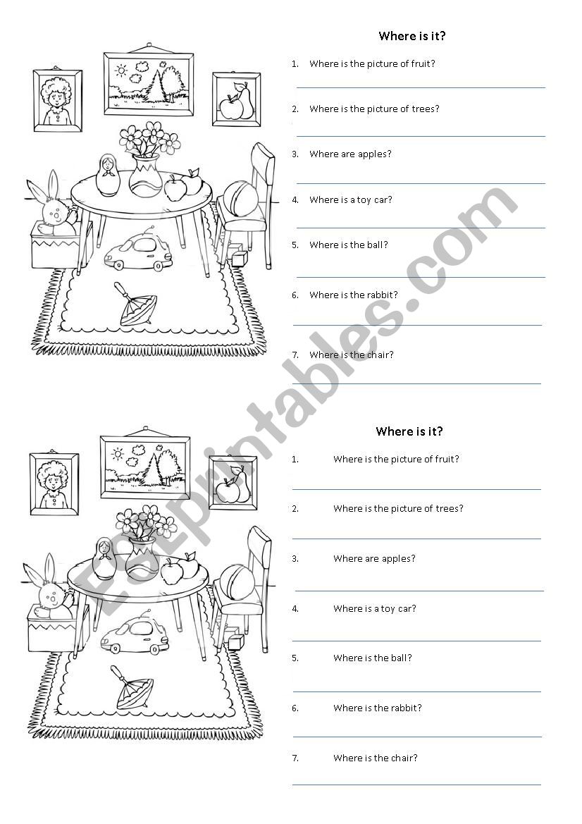 Where is it? (prepositions of place)