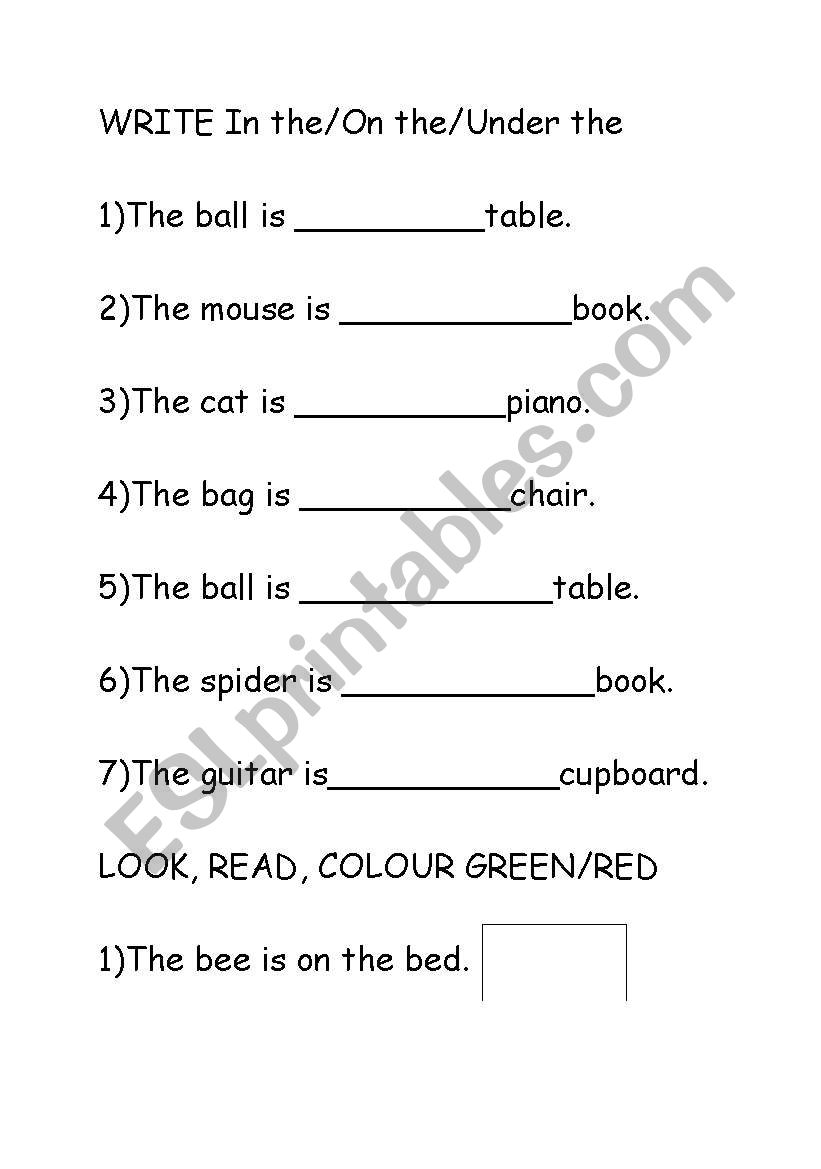 n on under worksheet