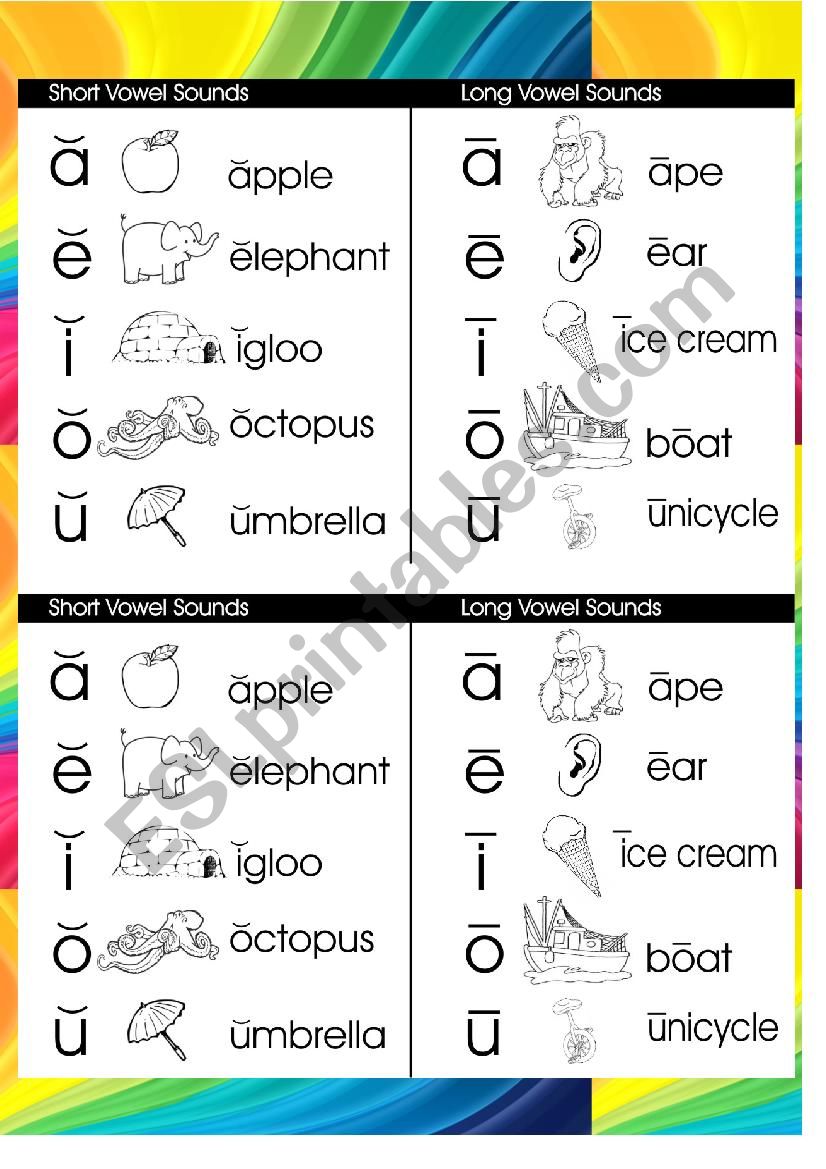 Long and Short Vowel Sound worksheet