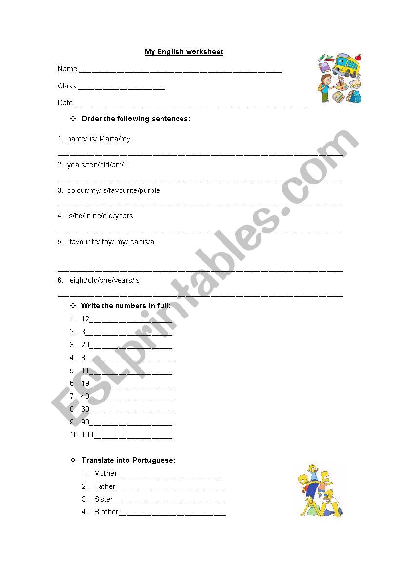 revision work worksheet