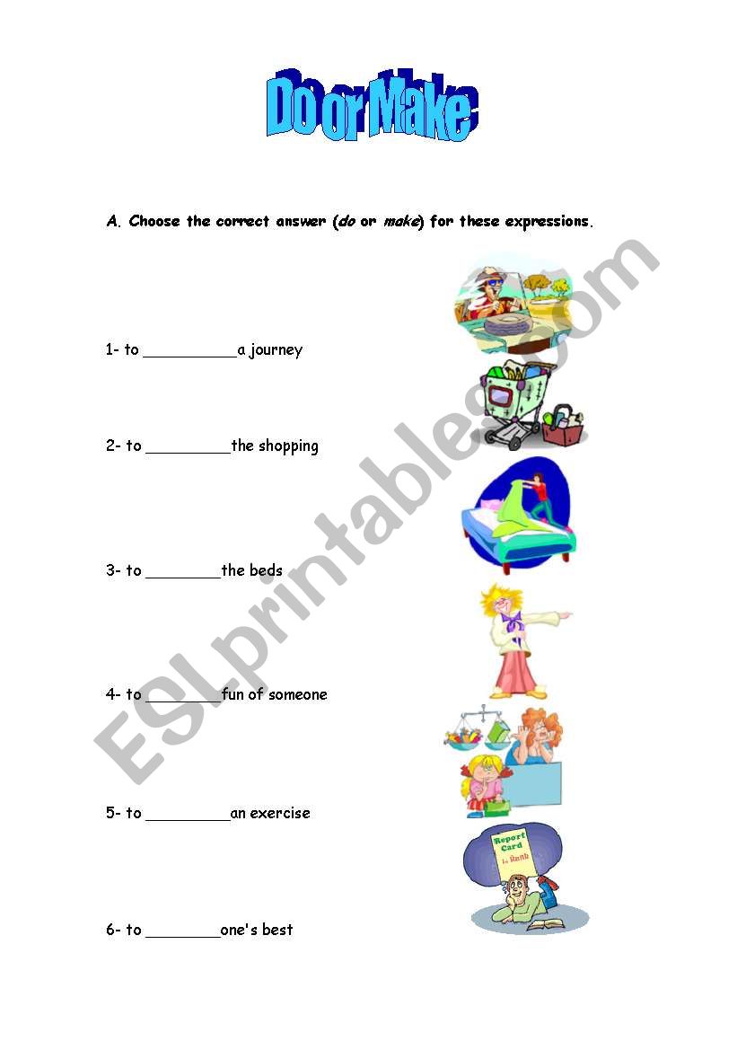 Do or Make worksheet