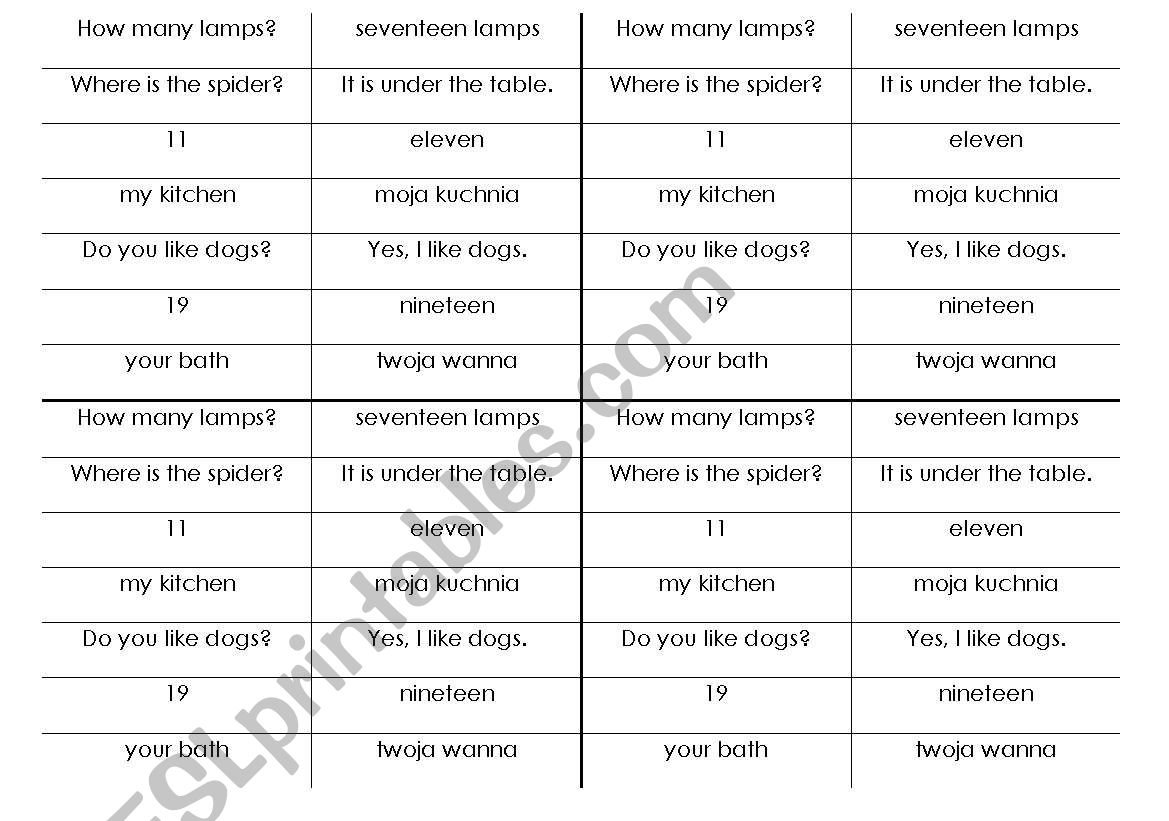 match the phrases worksheet