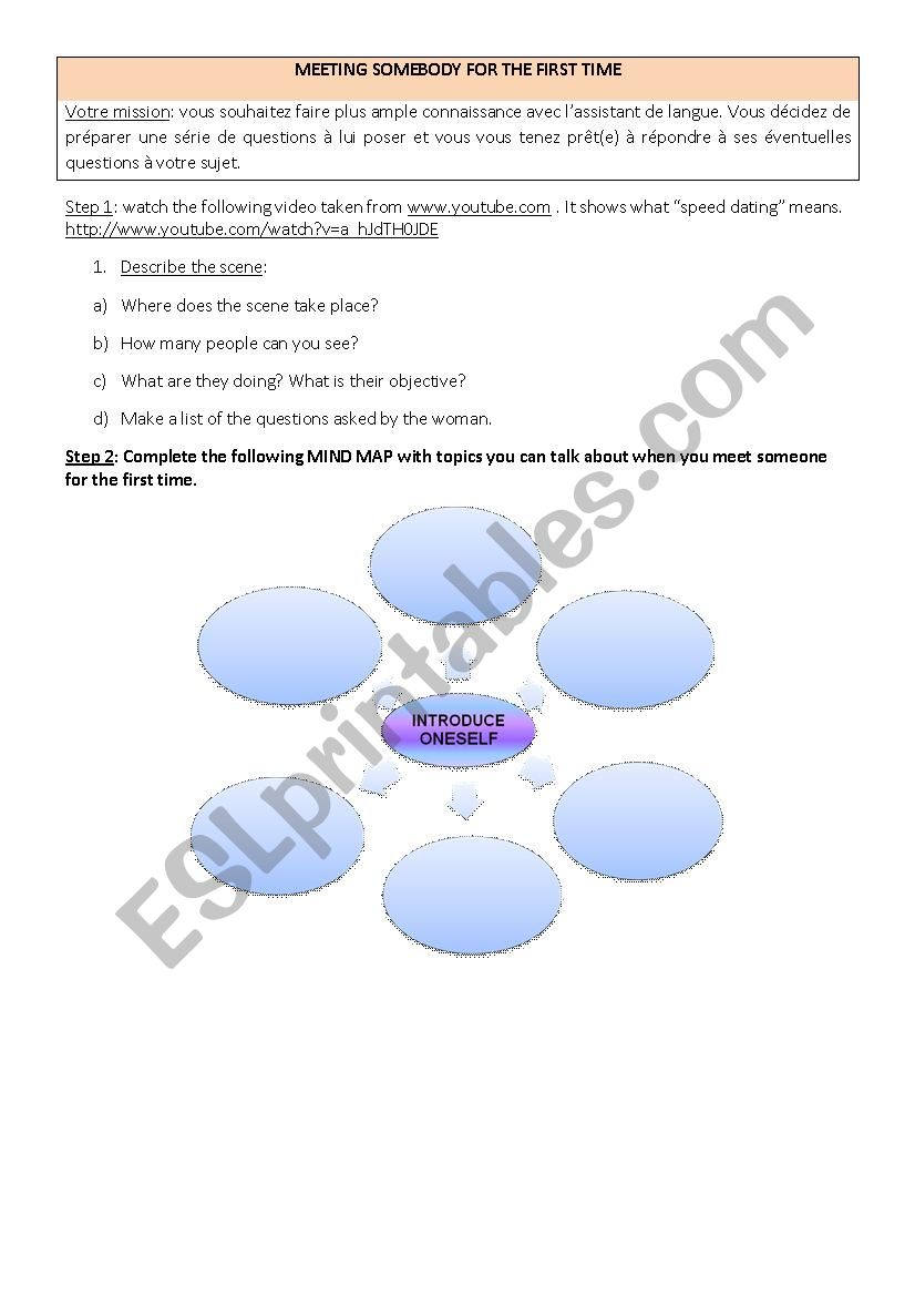 MEETING THE ASSISTANT worksheet