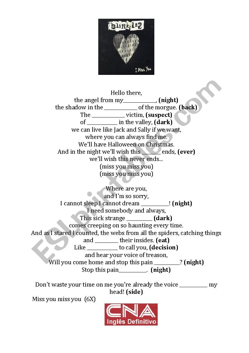 Song worksheet