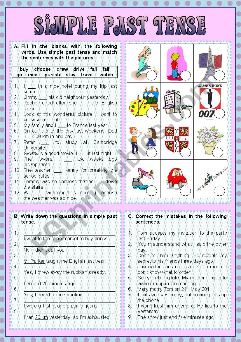 Simple Past Tense worksheet